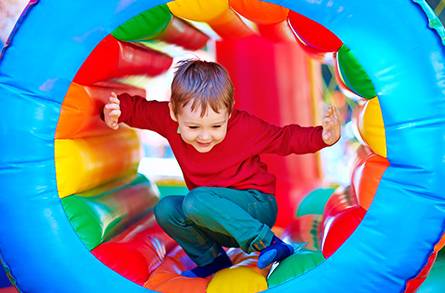 Child In a Bounce House Tube